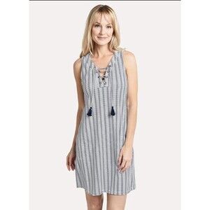 Tommy Bahama Women’s Size XS Lace Up Spa Dress With Grommet Trim Nautical